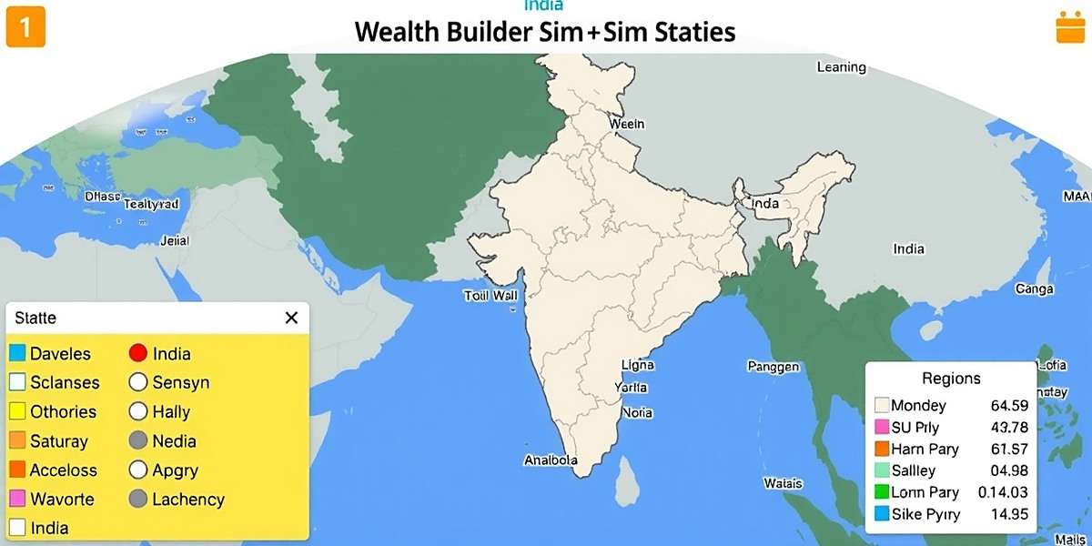 Wealth Builder Sim - Regional Popularity in India Map of India showing Wealth Builder Sim download distribution across states